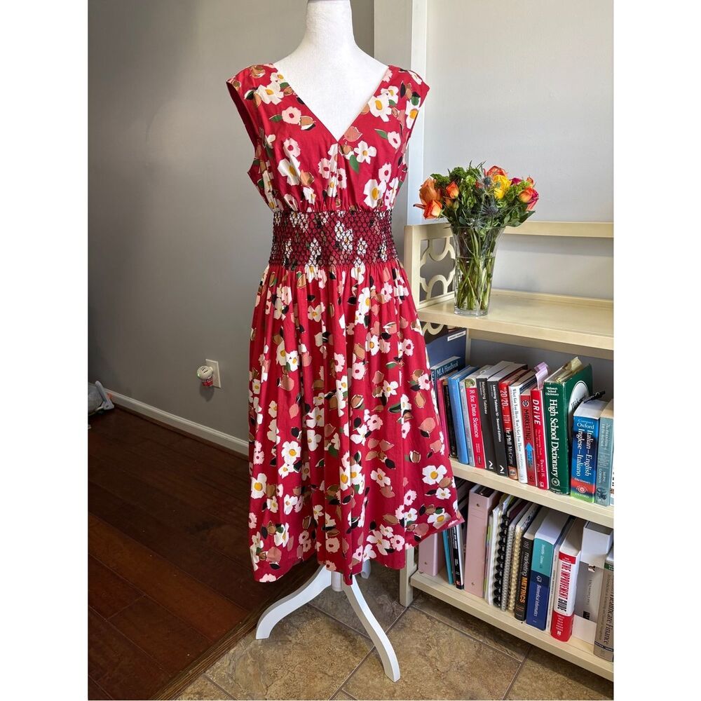 Kate Spade Botanical Garden Poplin Midi Dress - Picture 1 of 5